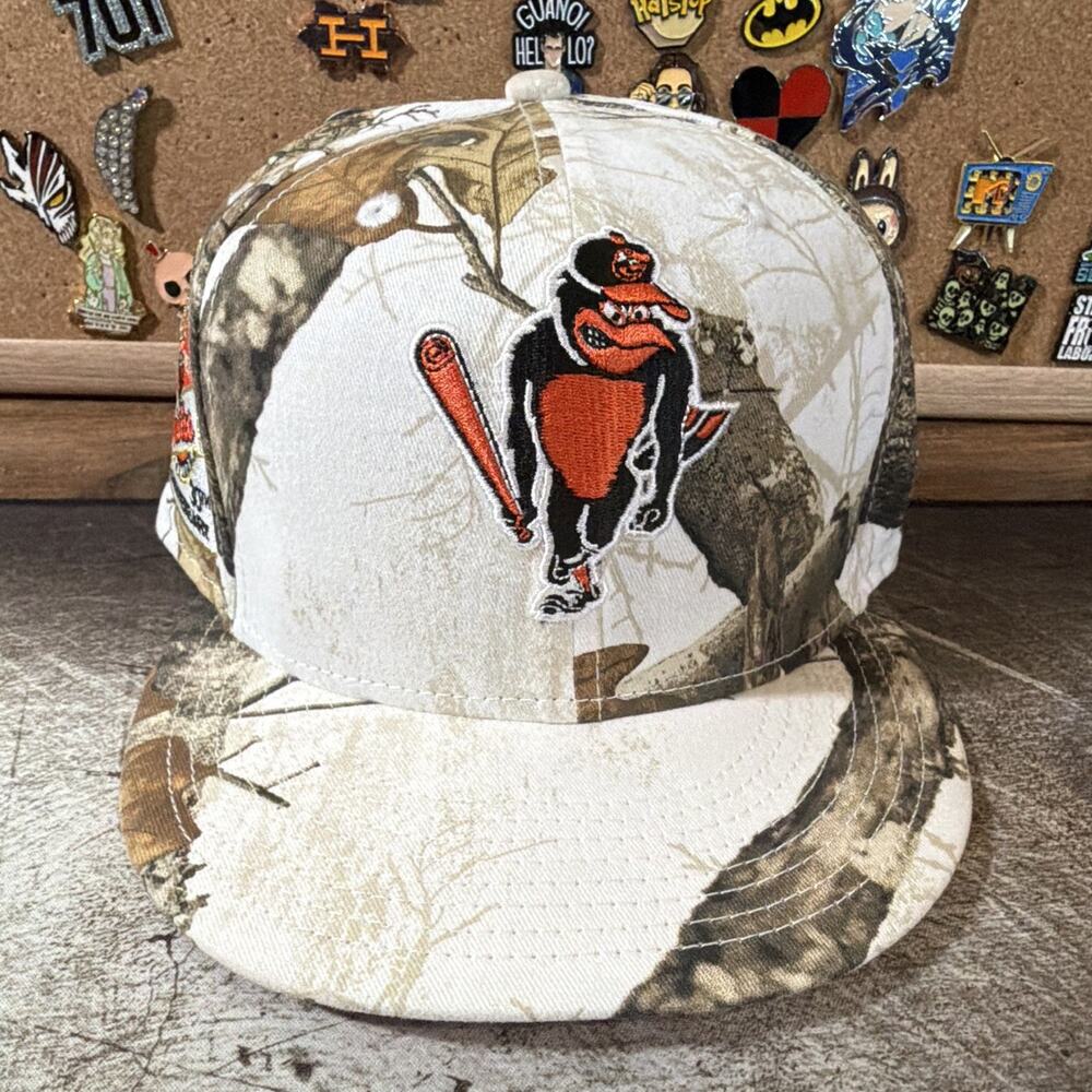 New Era 59FIFTY Baltimore Orioles White/Brown MLB Fitted Cap 7 1/8 30th Patch